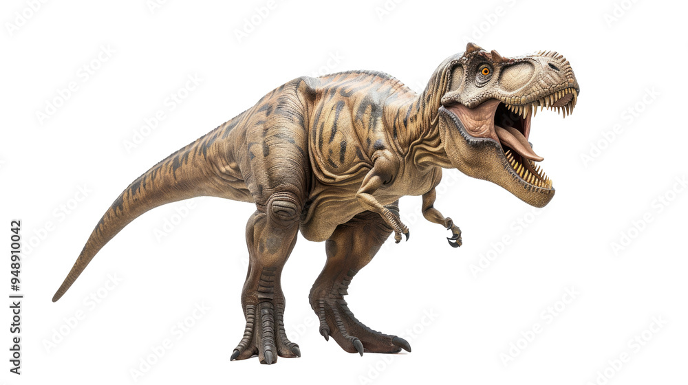 Fototapeta premium Tyrannosaurus rex dinosaurs isolated on transparent background. closeup dinosaur and monster model 