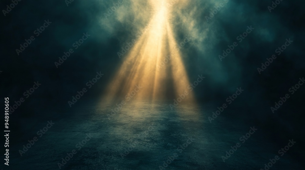 Dark Foggy Background with a Light Beam. Dark Foggy Background with a Light Beam.