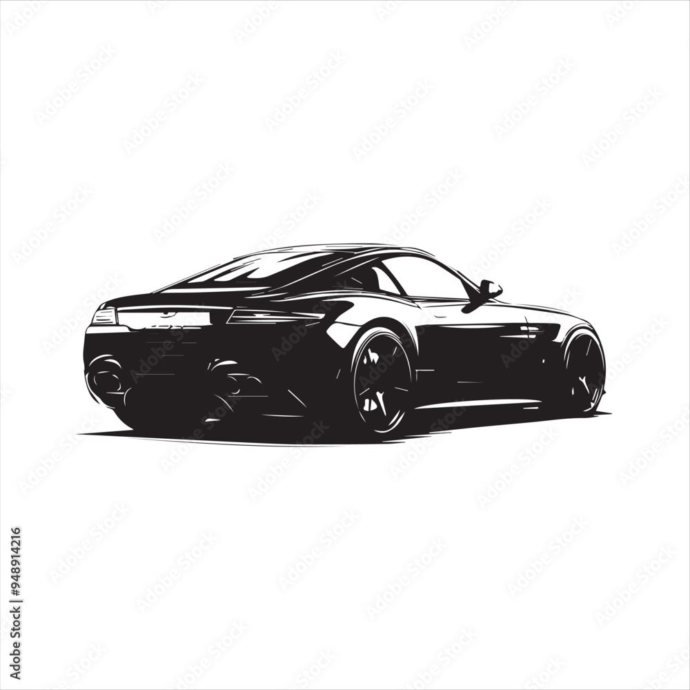 Fototapeta premium set of cars, car silhouette Vector 