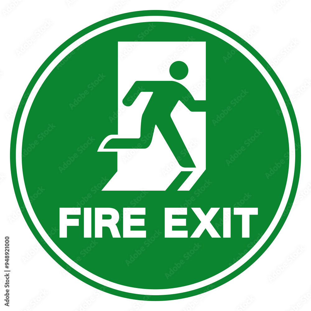 Fire Exit Symbol Sign, Vector Illustration, Isolate On White Background Label. EPS10 Fire Exit Symbol Sign, Vector Illustration, Isolate On White Background Label. EPS10