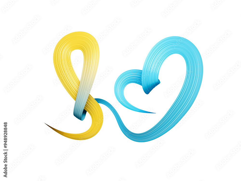 Kazakhstan Flag colors making bow to heart with ribbon 3d Illustration
Kazakhstan Flag colors making bow to heart with ribbon 3d Illustration