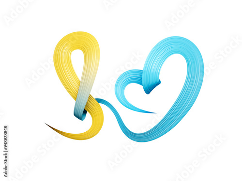 Wallpaper Mural Kazakhstan Flag colors making bow to heart with ribbon 3d Illustration
 Torontodigital.ca