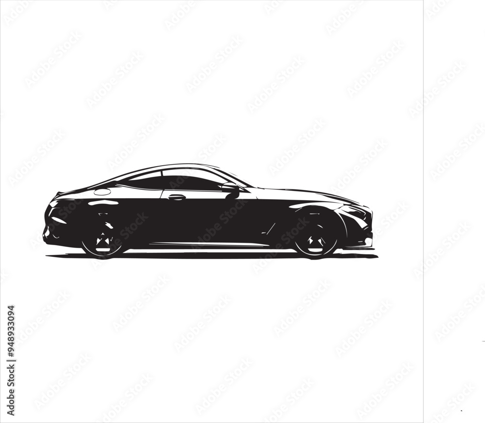 Fototapeta premium black and white car