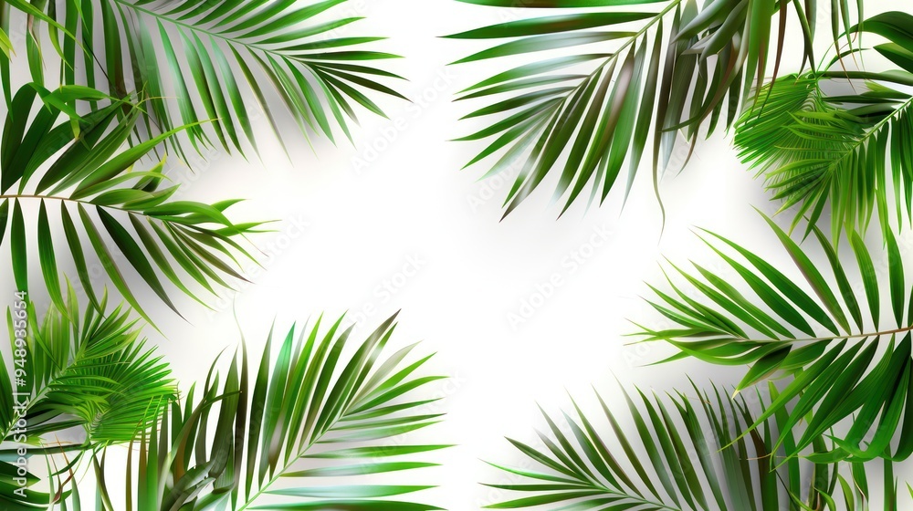 Tropical Palm Leaves Frame Tropical Palm Leaves Frame