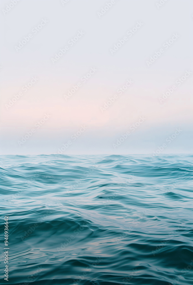 Obraz premium Crystal clear sea water at sunset.