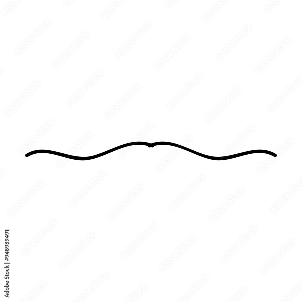 Hand drawn curly divider icon vector illustration design element of swish, swash, swoosh underline swirl squiggle stroke line Hand drawn curly divider icon vector illustration design element of swish, swash, swoosh underline swirl squiggle stroke line