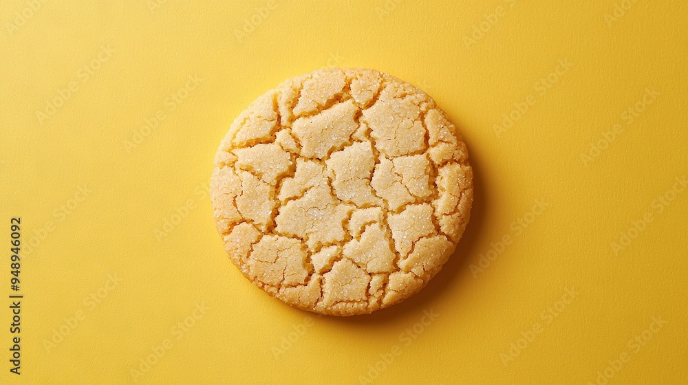A yellow cookie background with a bite taken from one of the cookies The rest are visible in the center A yellow cookie background with a bite taken from one of the cookies The rest are visible in the center