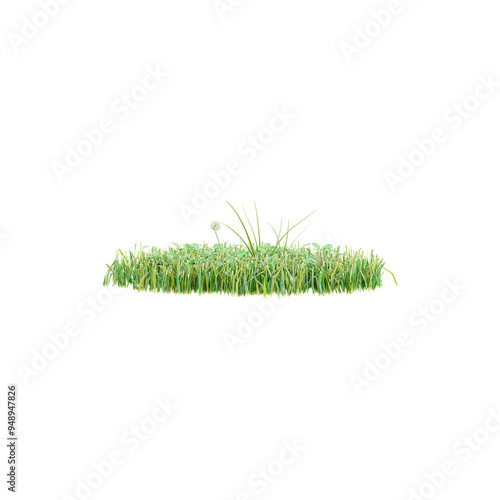 Green grass with whitte canvas.3d rendering