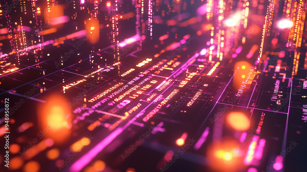 A 3D digital ledger with animated transaction records, representing the meticulous tracking of financial activities in modern bookkeeping A 3D digital ledger with animated transaction records, representing the meticulous tracking of financial activities in modern bookkeeping