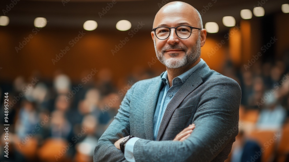 Fototapeta premium Business leadership conference speaker