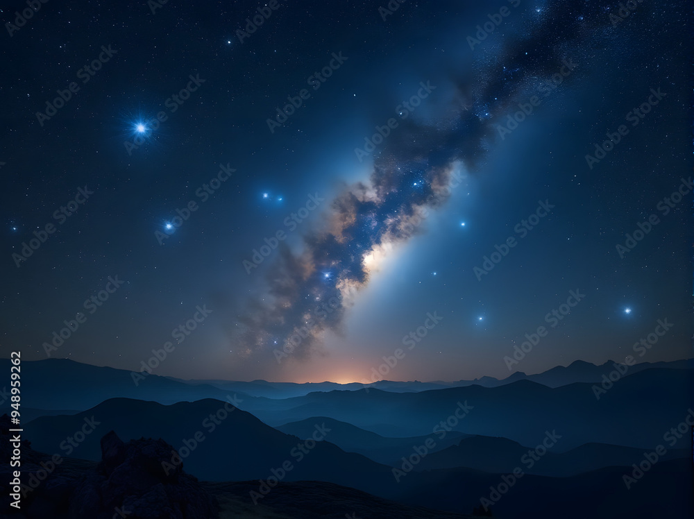 Fototapeta premium Atemberaubende Aufnahme der Milchstraße