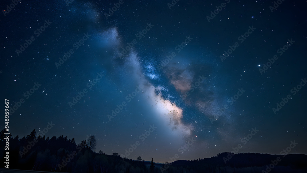 Naklejka premium Atemberaubende Aufnahme der Milchstraße