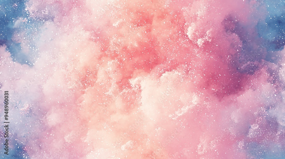 Fototapeta premium A sky filled with white and pink clouds above a blue sky filled with white and pink clouds