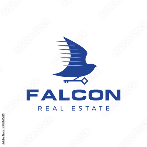 falcon real estate logo design minimalist