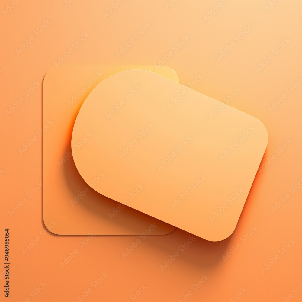 Rounded Business Card Mockup on Orange Background with Empty Space on the Side Rounded Business Card Mockup on Orange Background with Empty Space on the Side