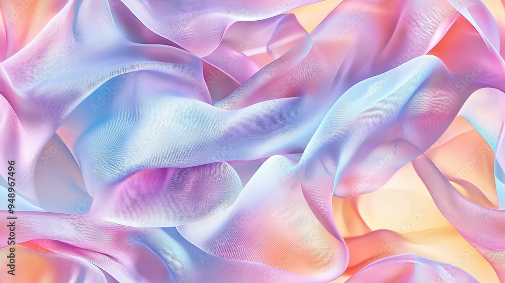   close-up picture of a pink and blue fabric with a fuzzy design at the base of the image