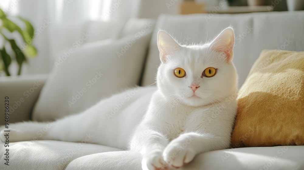 cat on sofa cat on sofa