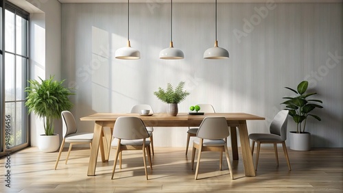 bare empty table minimalist interior design clean lines