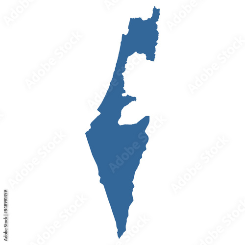 Vector outline map of Israel