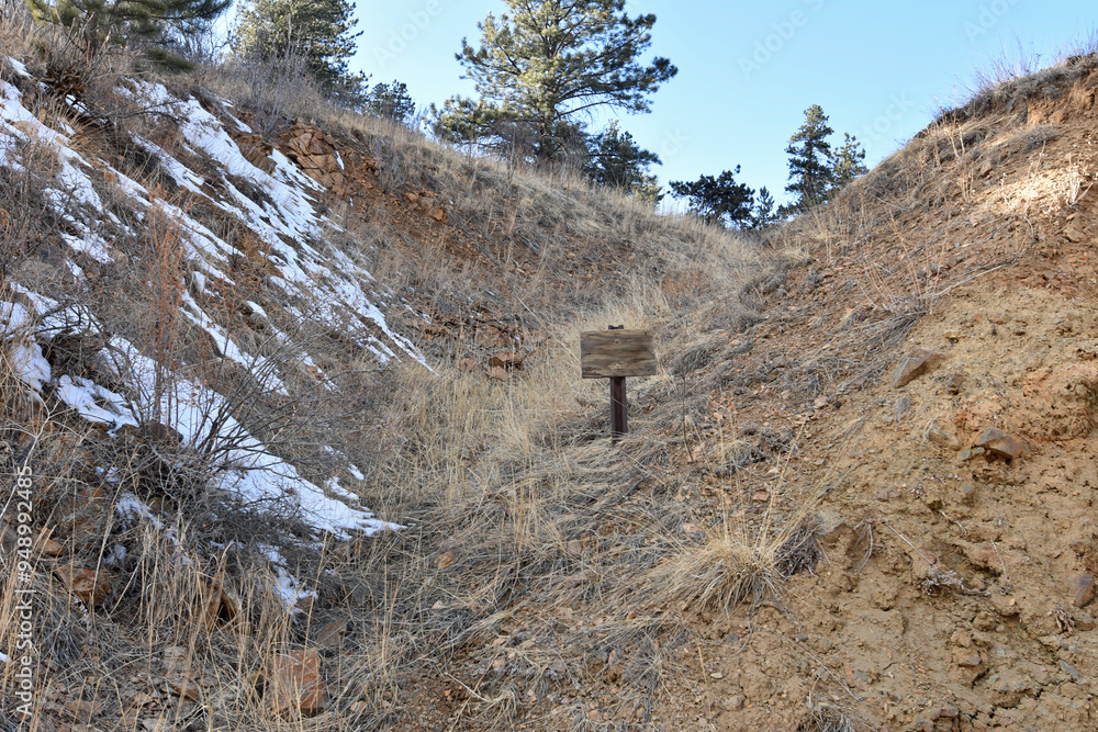 Blank Sign Colorado Mountains Blank Sign Colorado Mountains