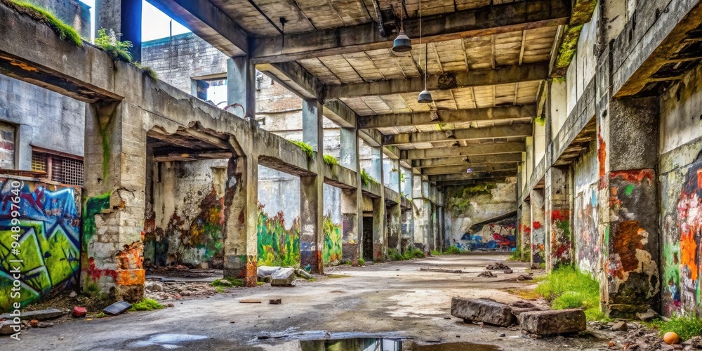 abandoned factory in the city abandoned factory in the city