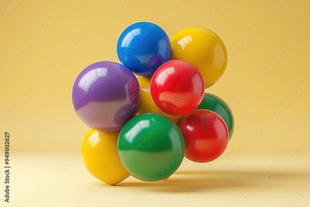 Fototapeta premium Colorful Spheres Abstract Background