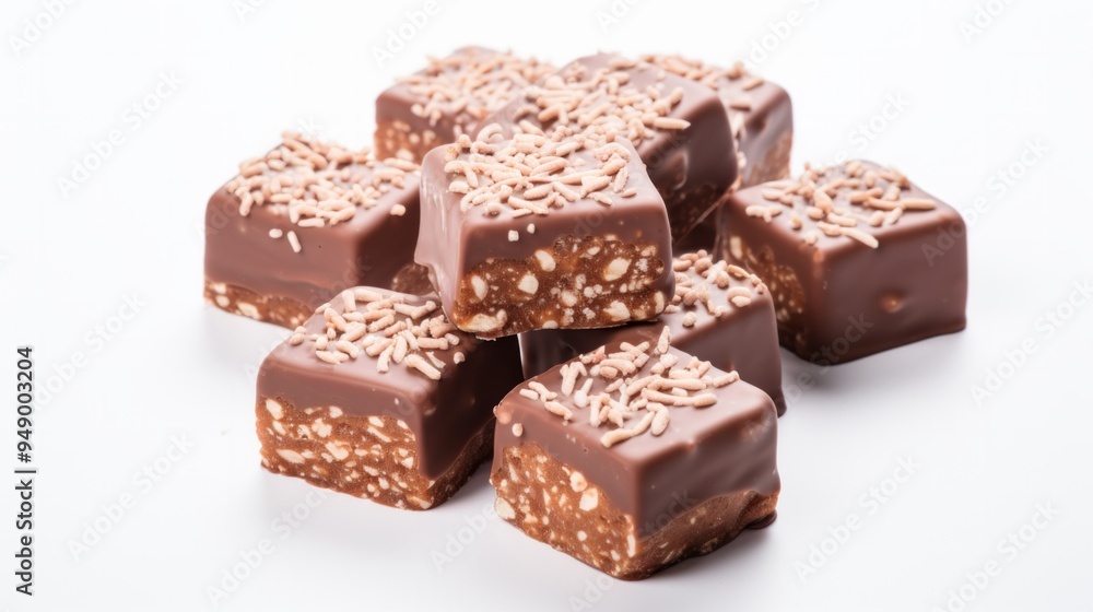 Texas Sheet Cake bites. Chocolate brownie with nuts. Neural network ai generated art Texas Sheet Cake bites. Chocolate brownie with nuts. Neural network ai generated art