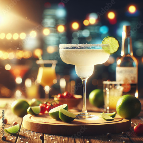 Classic Margarita Cocktail with Lime - Refreshing Summer Drink
