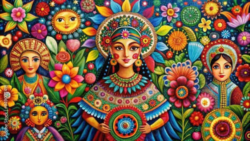 Cosmic Latin American folk art