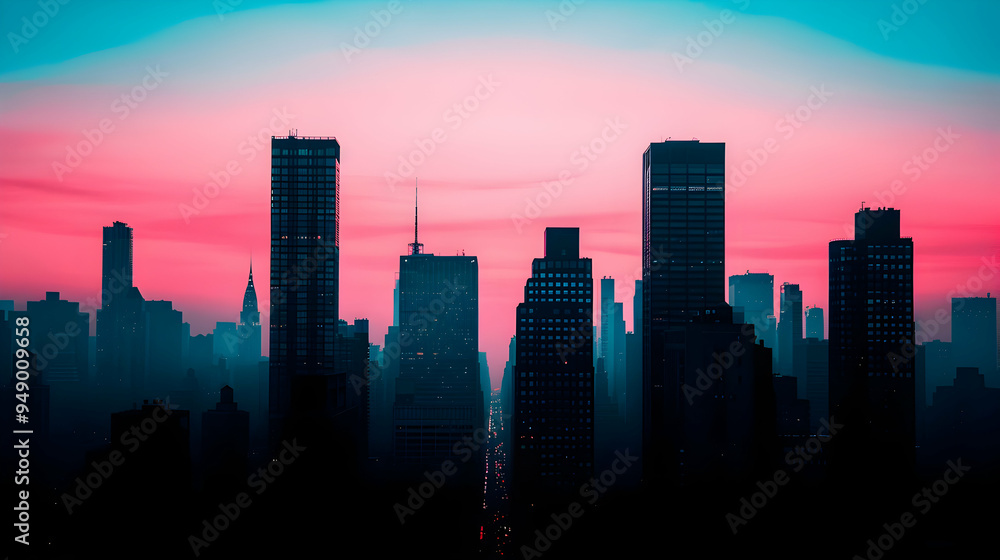 View City Skyline Dusk View City Skyline Dusk