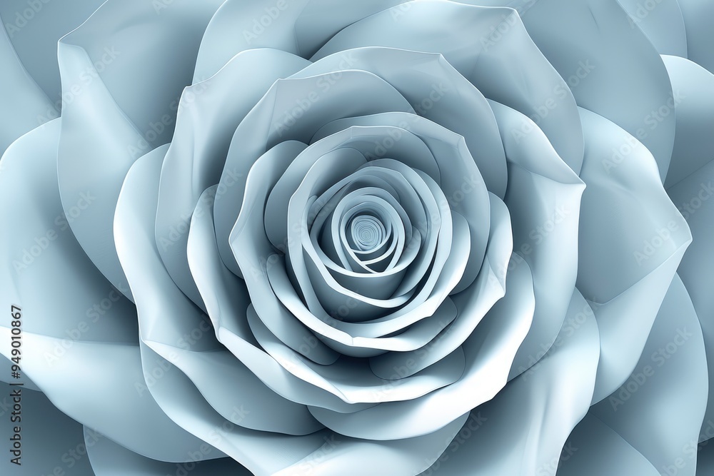 Abstract Blue Rose Closeup Abstract Blue Rose Closeup
