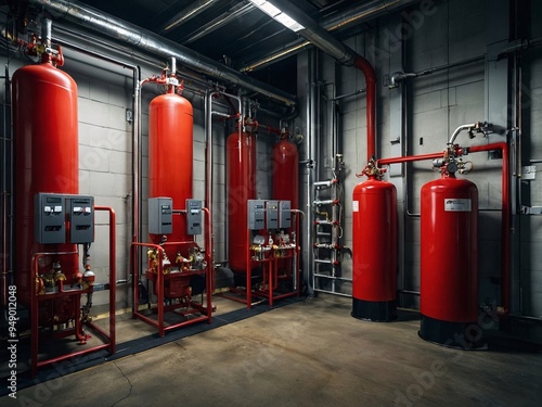 Wallpaper Mural An advanced industrial fire extinguishing system engineered for rapid response and effective suppression. Torontodigital.ca
