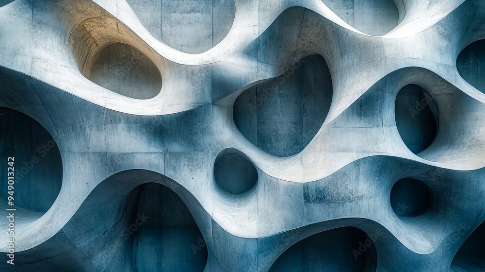 A close up of a concrete wall with holes in it A close up of a concrete wall with holes in it
