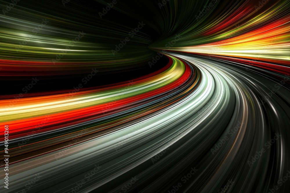 Abstract Light Trails in Curved Motion Abstract Light Trails in Curved Motion