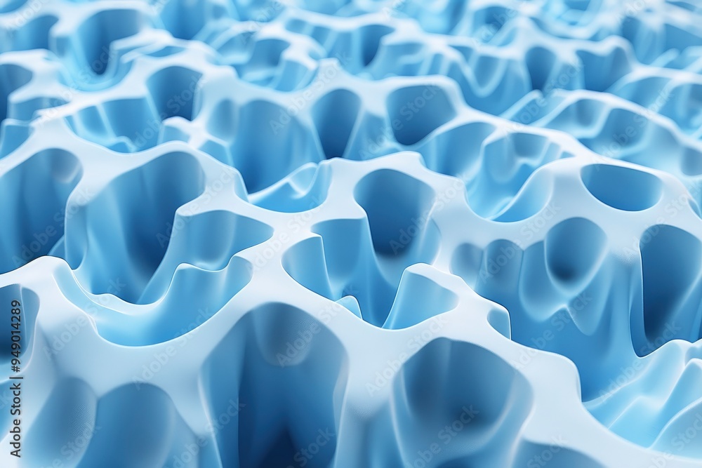 Obraz premium Abstract Blue Cellular Structure Background