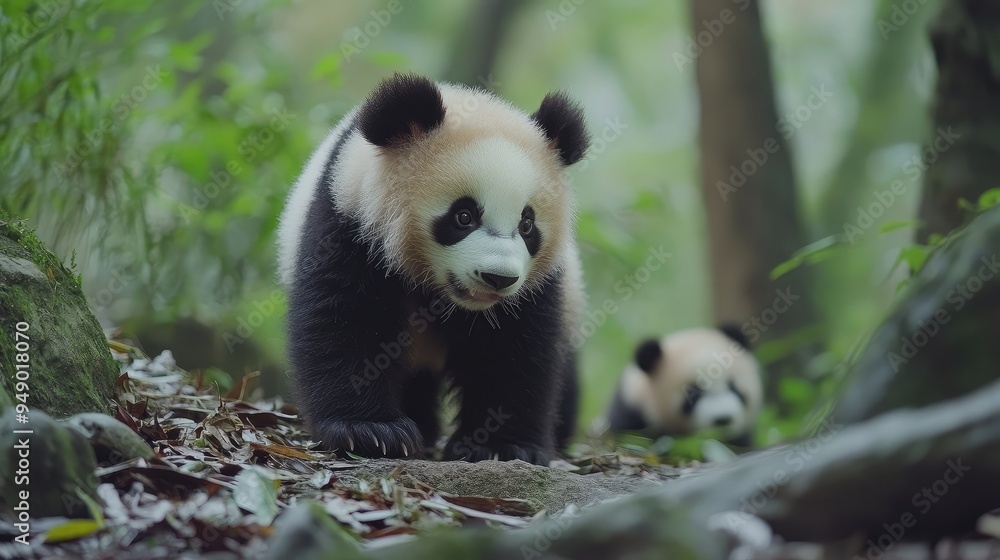 giant panda eating bamboo giant panda eating bamboo