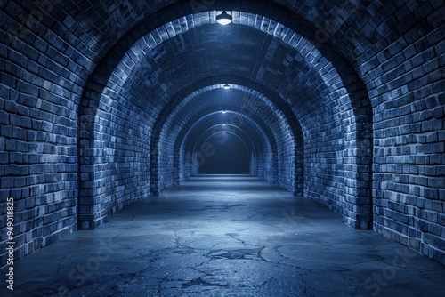 Brick tunnel with light at the end