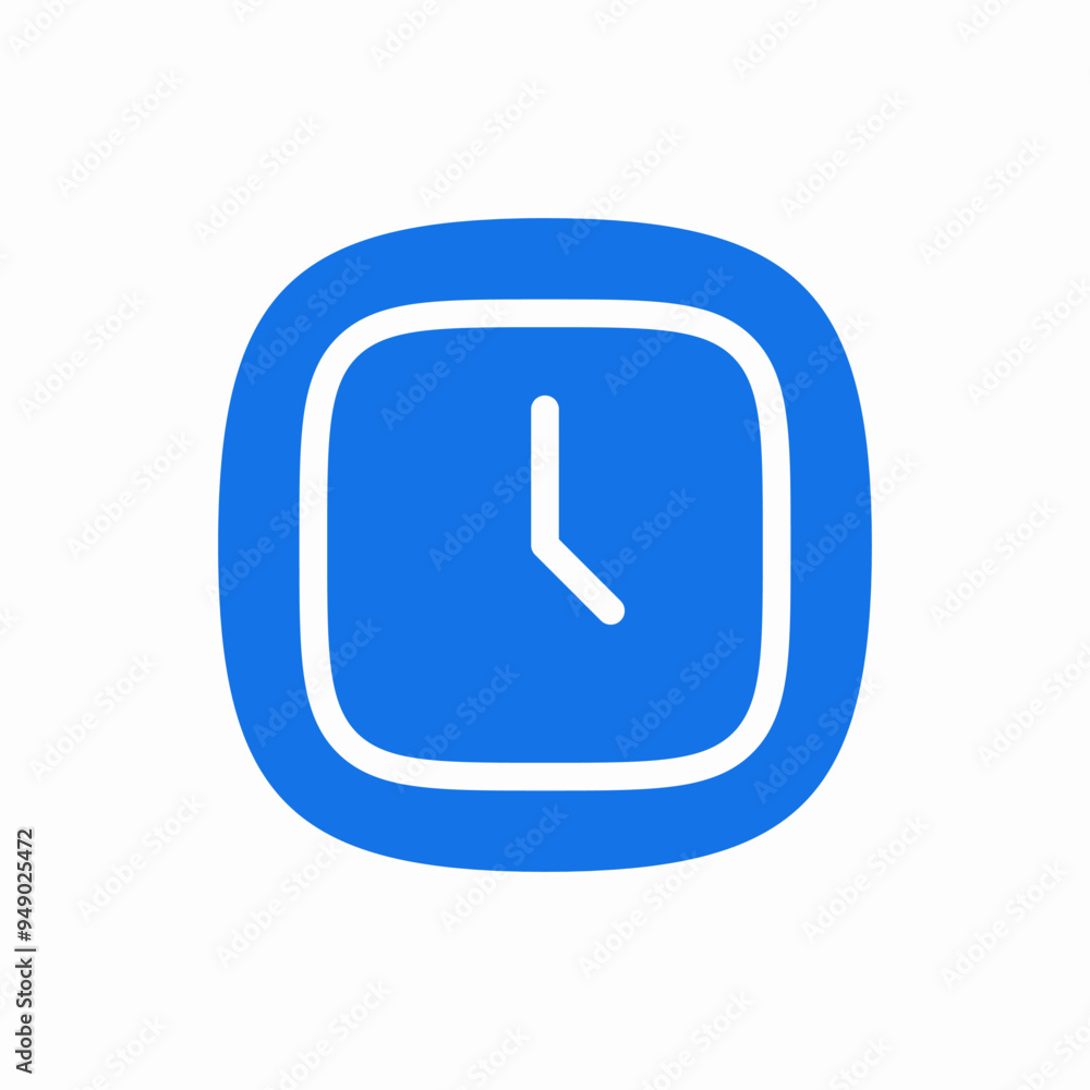 square watch clock time icon square watch clock time icon