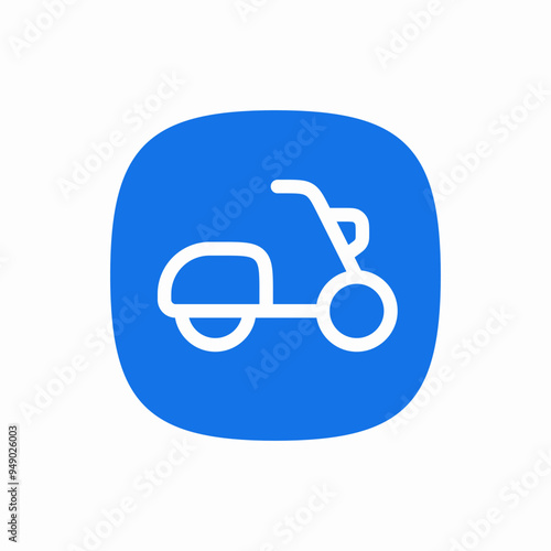 scooter moped bike vehicle icon