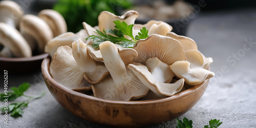 Oyster Mushrooms, Pleurotus Ostreatus photo