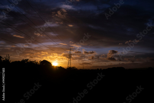 beautiful sunset in san jose costa rica