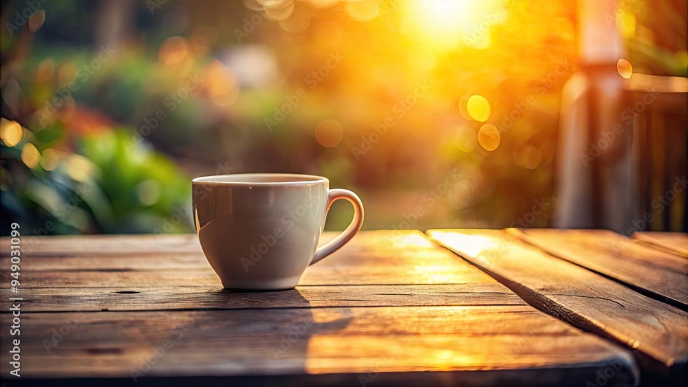A warm, empty ceramic mug sits centered on a worn wooden table, surrounded by subtle morning light and soft, blurred-out background elements. A warm, empty ceramic mug sits centered on a worn wooden table, surrounded by subtle morning light and soft, blurred-out background elements.