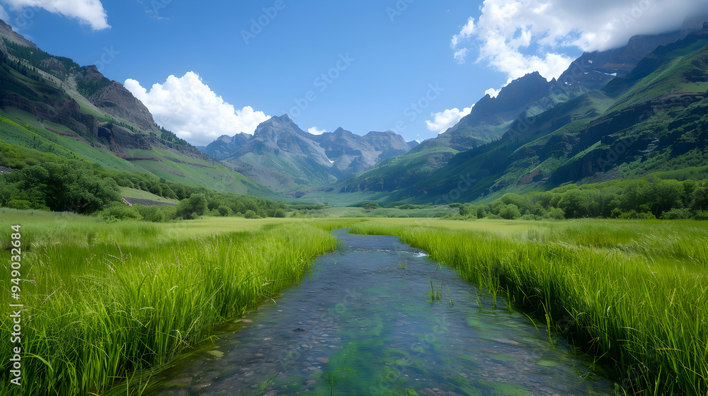 View Valley With Mountains The Backgroun
