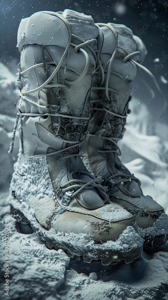 Snowy Winter Boots Ready for Adventure Snowy Winter Boots Ready for Adventure