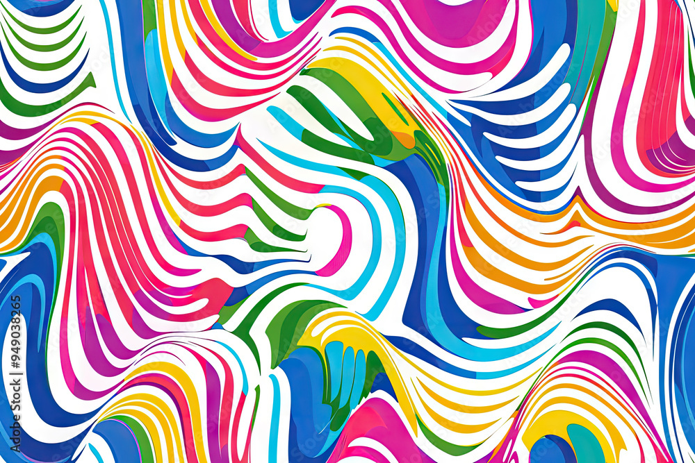 Bright colorful geometric pattern with waves Bright colorful geometric pattern with waves