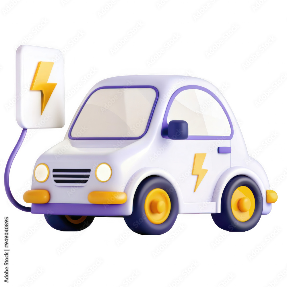 Electric car charging station 3D model accompanied by a vibrant cartoon styled car, showcasing a blend of modern design and functionality for electric vehicles. Electric car charging station 3D model accompanied by a vibrant cartoon styled car, showcasing a blend of modern design and functionality for electric vehicles.