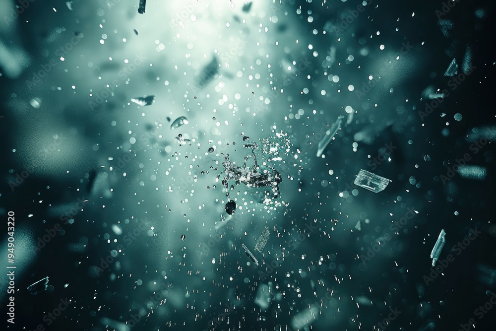 © Ocean Design 4U - Abstract Teal Explosion of Shattered Glass © Ocean Design 4U - Abstract Teal Explosion of Shattered Glass