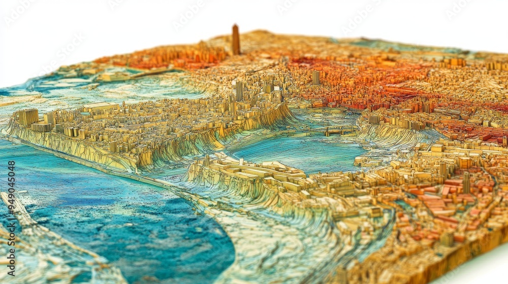 This 3d Map Terrain Illustrates The Gis Geodata Mapping Concept This 3d Map Terrain Illustrates The Gis Geodata Mapping Concept