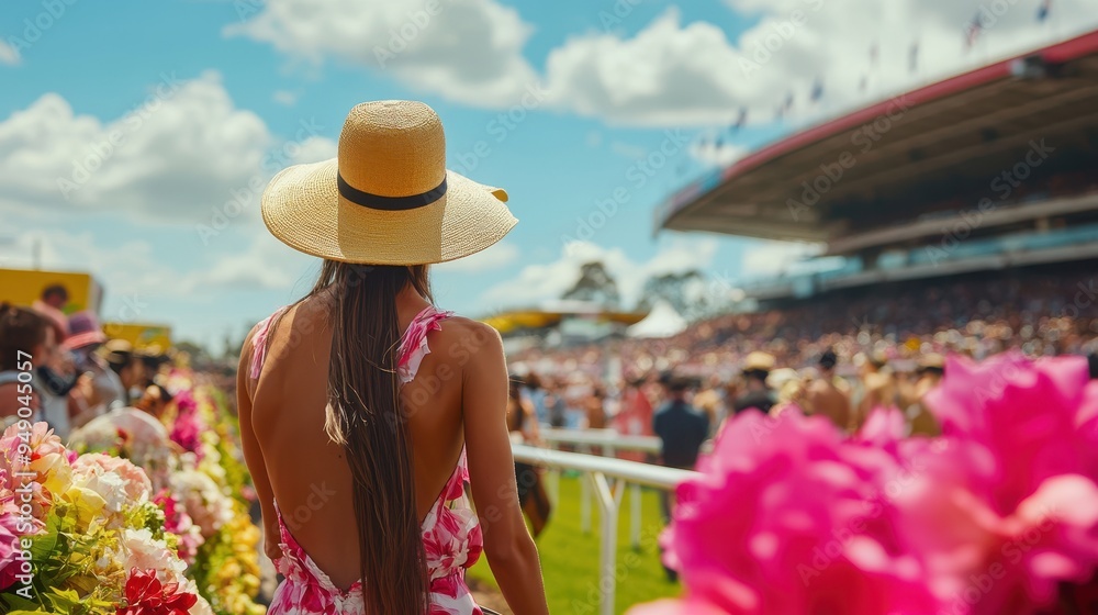 Fototapeta premium Melbourne Cup in Australia. horse racing