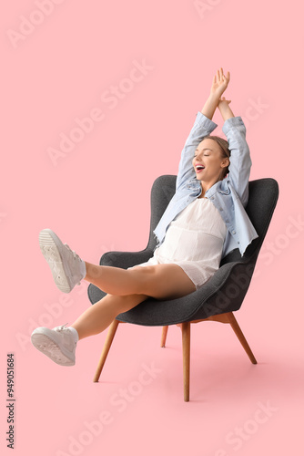 Beautiful young happy woman...